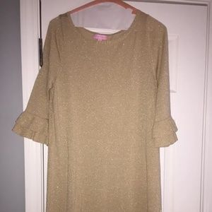 Gold Lilly Pulitzer Sweater Dress - Worn Once!